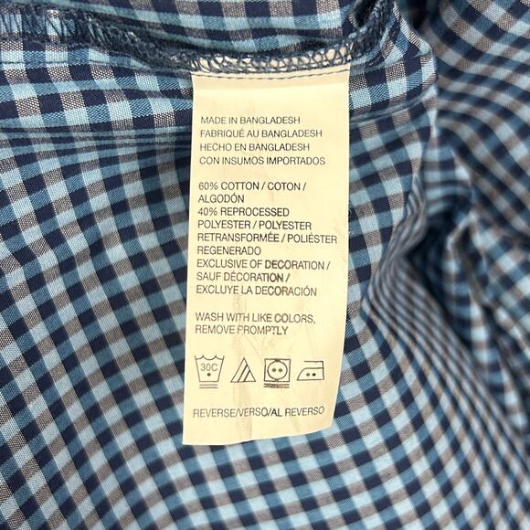 IZOD 4XLT Blue Performance Comfort Button Down Shirt NWT - Picture 5 of 7